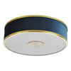 Alvaro 3 Light Flush Brushed Brass/Blue perfect for low ceiling