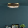 Alvaro 6 Light Flush Bronze/Brown Shade life style picture
