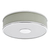 Alvaro 6 Light Flush Crome/Ivory Shade with opal glass diffuser