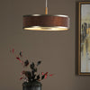 Alvaro 3 Light Pendant Antique Bronze/Brown Shade life style picture