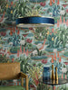 Alvaro 6 Light Pendant Brass/Blue Shade suits for any room