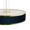 Alvaro 6 Light Pendant Brass/Blue Shade close view picture from the top
