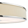 Alvaro 6 Light Pendant Chrome/Ivory Shade close view picture of the shade