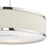Alvaro 3 Light Pendant Polished Chrome/Ivory Shade close view picture of the shade