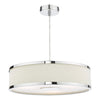 Alvaro 3 Light Pendant Polished Chrome/Ivory Shade picture on the white background