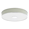 Alvaro 6 Light Flush Chrome/Ivory Shade made in a modern design