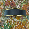 Alvaro Wall Light Brushed Brass With Blue Shade life style picture