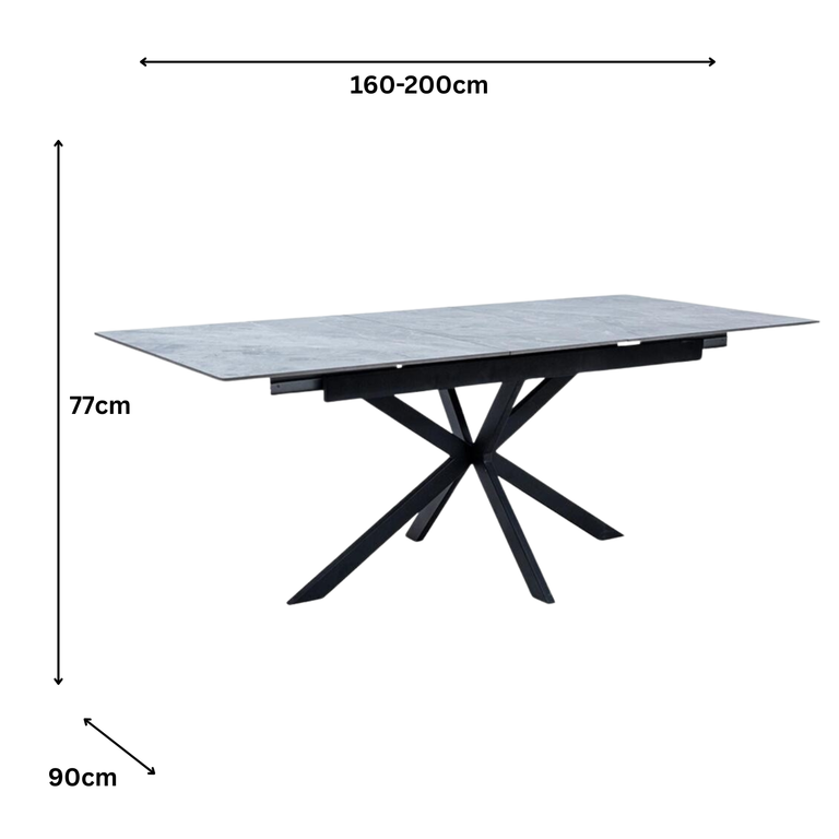 Amarro Extending Dining Table 160-200 cm Italy Grey