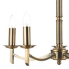 Ambassador 5 Light Armed Pendant Antique Brass close view picture of the bulb fittings