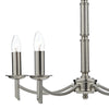 Ambassador 5 Light Armed Pendant Satin Chrome close view picture of the armed frame
