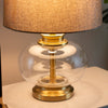 Amiri Table Lamp Clear 44cm close-up view of the glass body
