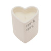 Amore Heart Candle - Mr & Mrs candle in ceramic container
