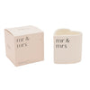 Amore Heart Candle - Mr & Mrs picture on the white background