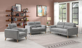 Anderson 3 Seater Sofa Grey life style photo with armchair and 2-seater sofa