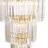 Angel 28 Light Chandelier Crystal and Antique Gold close view picture of the glass crystal shade