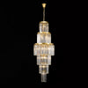 Angel 28 Light Chandelier Crystal and Antique Gold picture on the black background