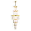 Angel 28 Light Chandelier Crystal and Antique Gold picture on the white background