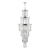 Angel 28 Light Chandelier Crystal and Polished Chrome picture with switched off light