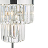 Angel 4 Light Table Lamp Polished Chrome Crystal close view picture of the glass crystal shade