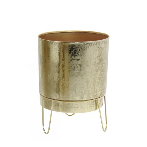 Anisha Planter With Stand Gold Medium picture on the white background