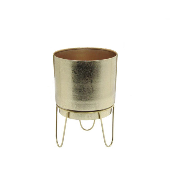Anisha Planter With Stand Gold Small picture on the white background