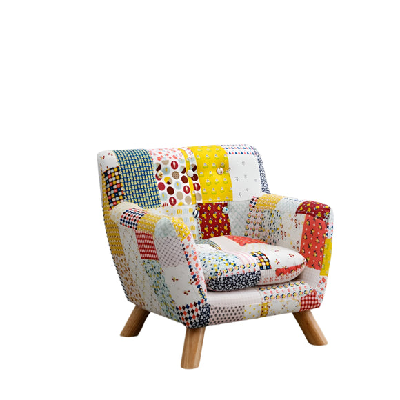 Annah Kids Accent Chair Floral photo on the white background