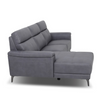 Anthony Corner Sofa Graphite LHF close side view photo on the white backing