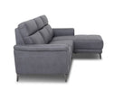 Anthony Corner Sofa Graphite RHF close side view photo on the white backing