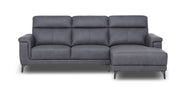 Anthony Corner Sofa Graphite RHF close front view photo on the white backing
