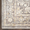 Nourison Antique Fusion Rug ANF01 Ivory Charcoal with a bordered design with the finged ends
