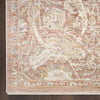 Nourison Antique Fusion Rug ANF03 Brick with a bordered design and a fringed ends