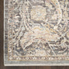 Nourison Antique Fusion Rug ANF03 Charcoal Multi with a bordered design and fringed ends