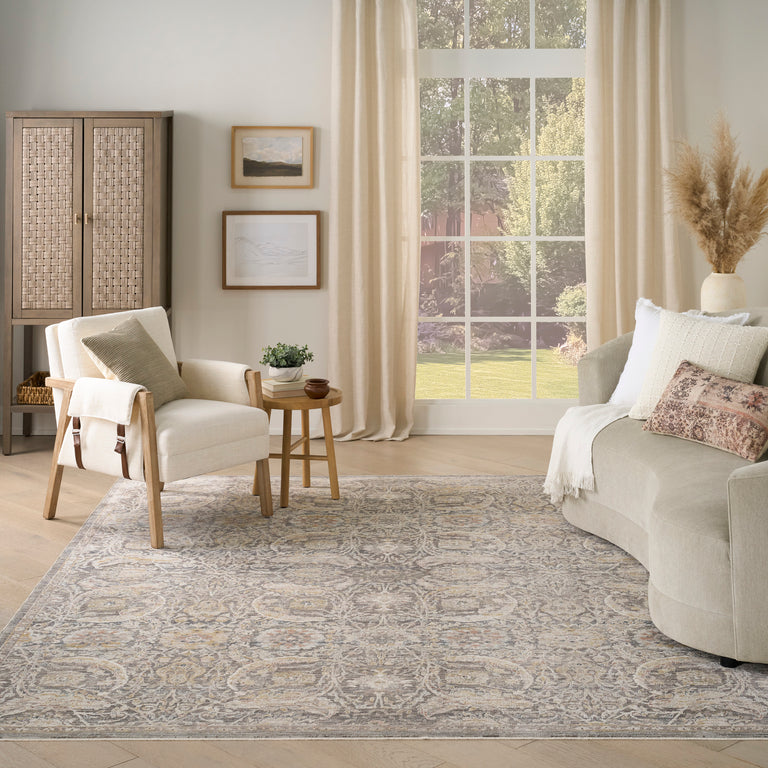 Nourison Antique Fusion Rug ANF03 Charcoal Multi