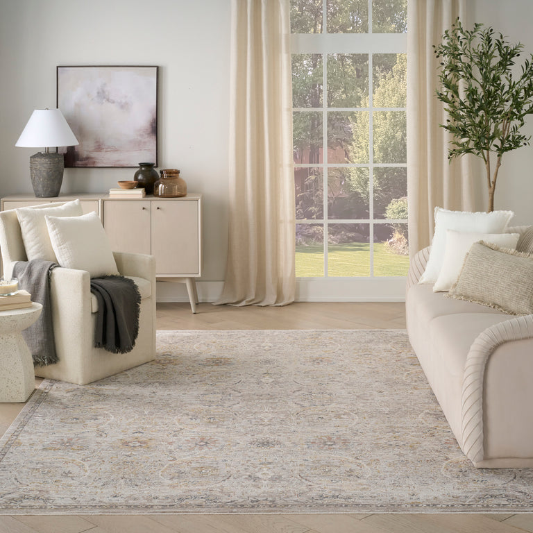 Nourison Antique Fusion Rug ANF03 Light Grey