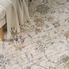 Nourison Antique Fusion Rug ANF04 Ivory Multicolor with a subtle distressed finish