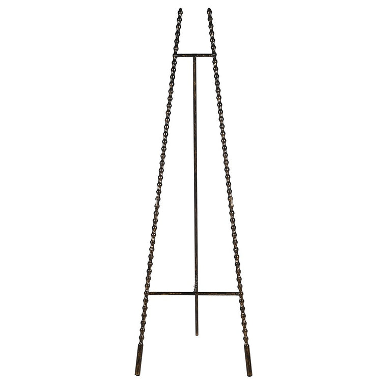 Antique Gold Beaded Floor Easel