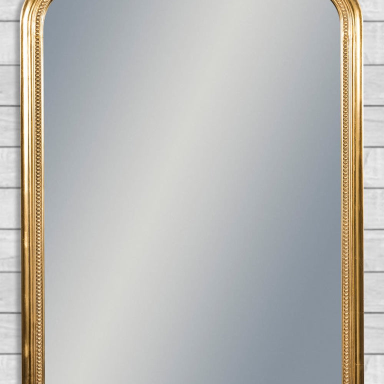 Antique Gold Beaded Portrait Wall Mirror