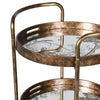 Antique Gold Landscape 3 Tier Trolley close view picture of iron frame