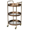 Antique Gold Landscape 3 Tier Trolley picture on the white background