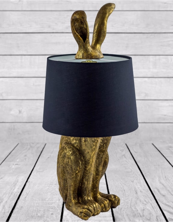 Antique Gold Rabbit Ears Lamp