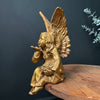 Antique Gold Sitting Angel Figure
