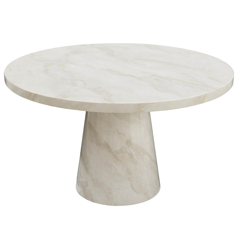 Apollo 130cm Taupe Round Dining Table – Dining Room Furniture
