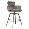 Apollo swivel counter stool in mocha with a padded seat