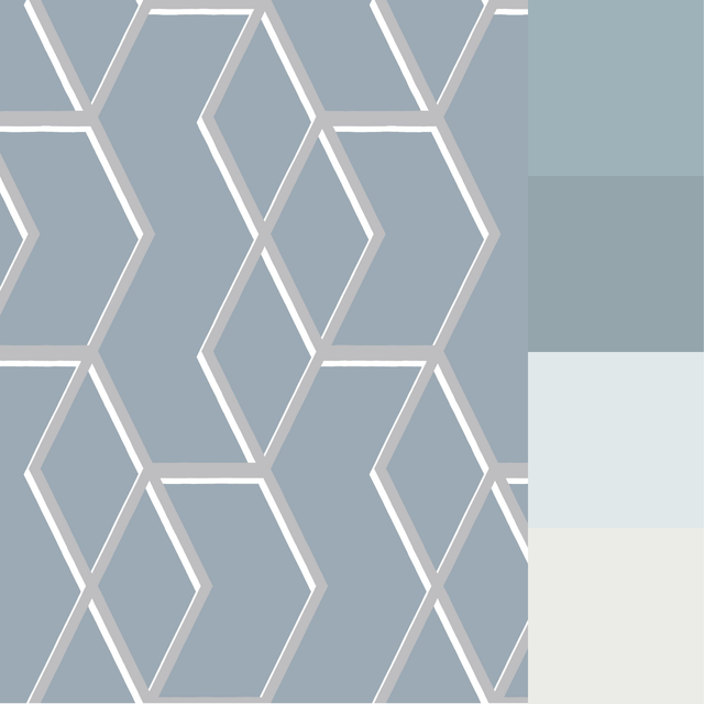 Graham & Brown Archetype Blue & Silver Wallpaper