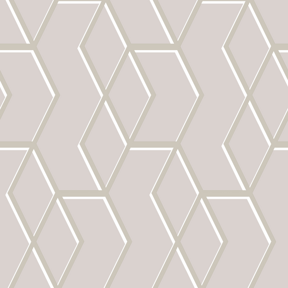 Beautiful wallpaper featuring a modern geometric design in soft gold tones.

