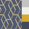 Pretty wallpapers with bold metallic geometric shapes.