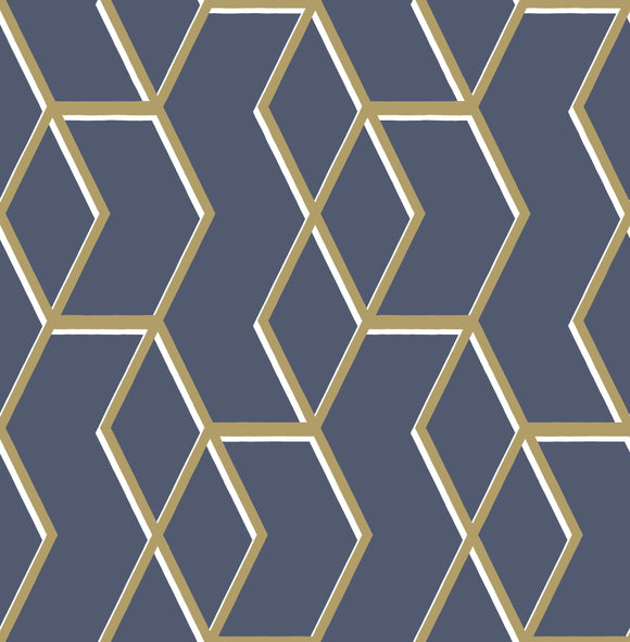 Elegant Graham & Brown wallcovering with geometric wallpaper design.