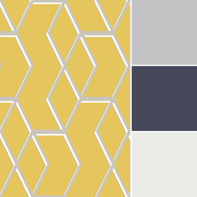 Graham & Brown Archetype Yellow & Silver Wallpaper
