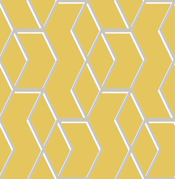 Graham & Brown Archetype Yellow & Silver Wallpaper