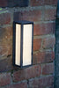 Arham Outdoor Wall Light Matt Grey Frosted Glass IP65 LED - Lighting